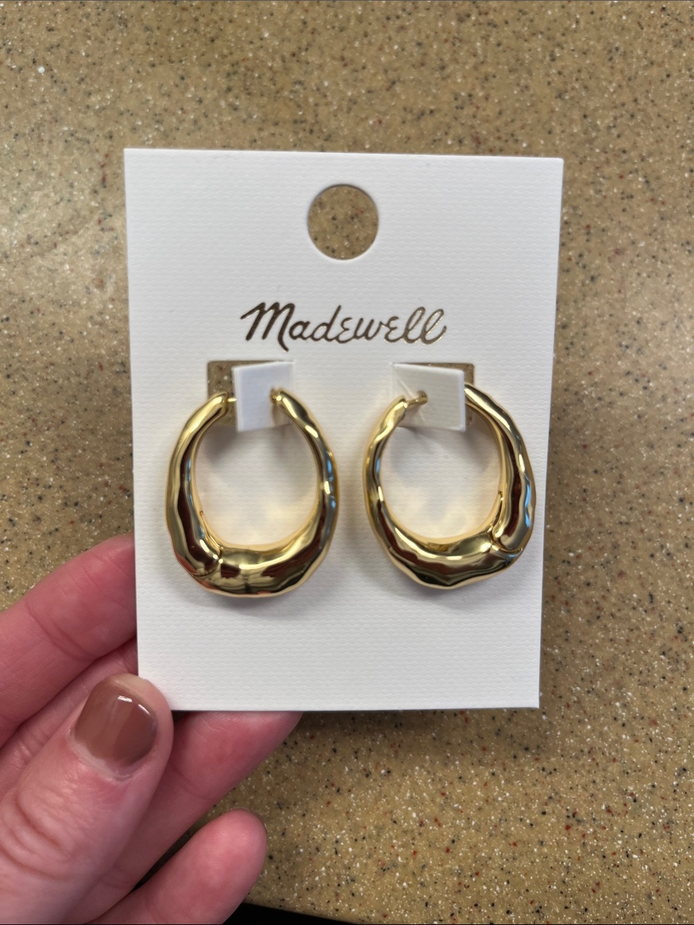 Madewell medium hammered hoop earrings